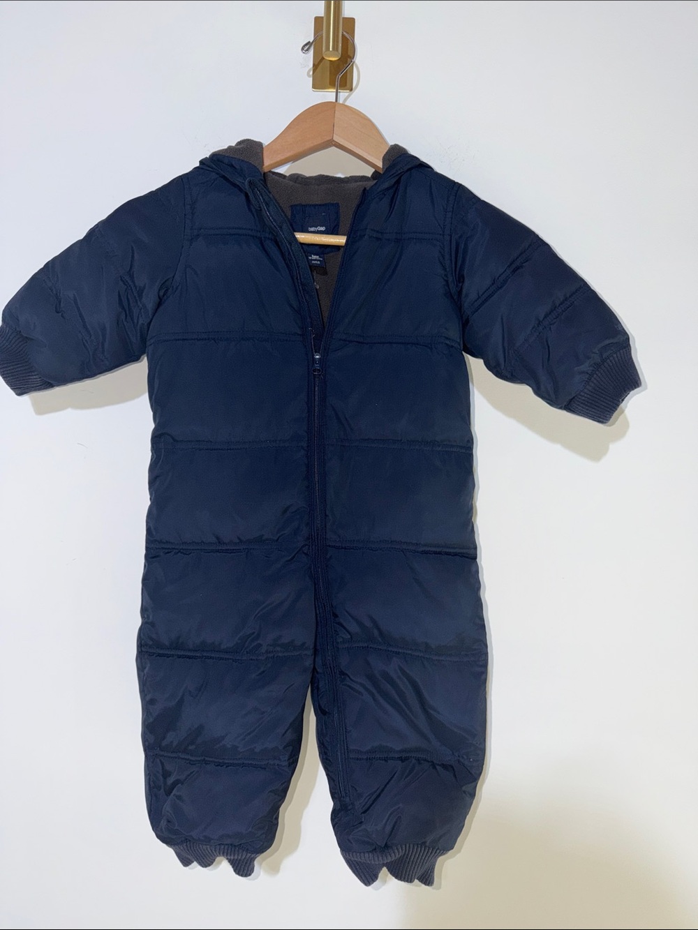 BabyGAP Navy Blue Hooded One-Piece puffer snow suit  18-24 months